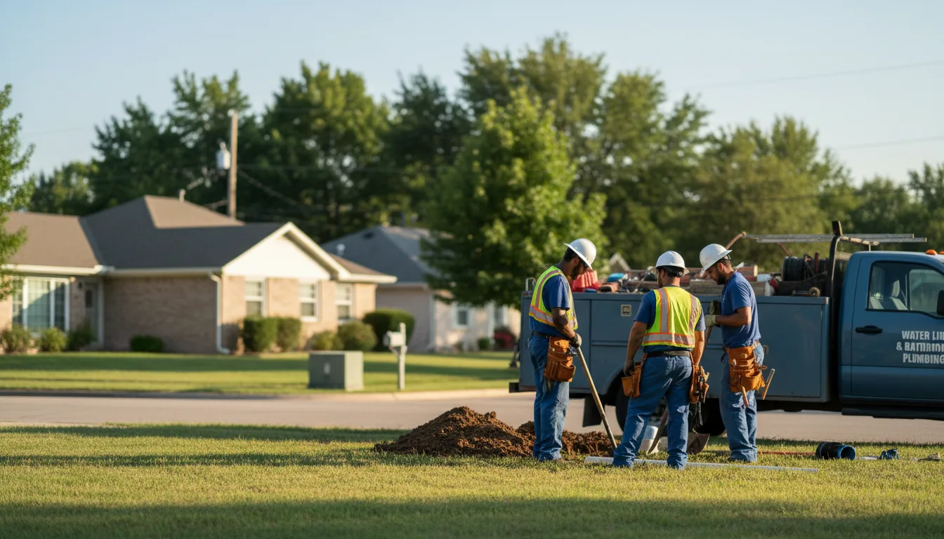 Residential water line and bathroom plumbing service in Myrtle Point, OR